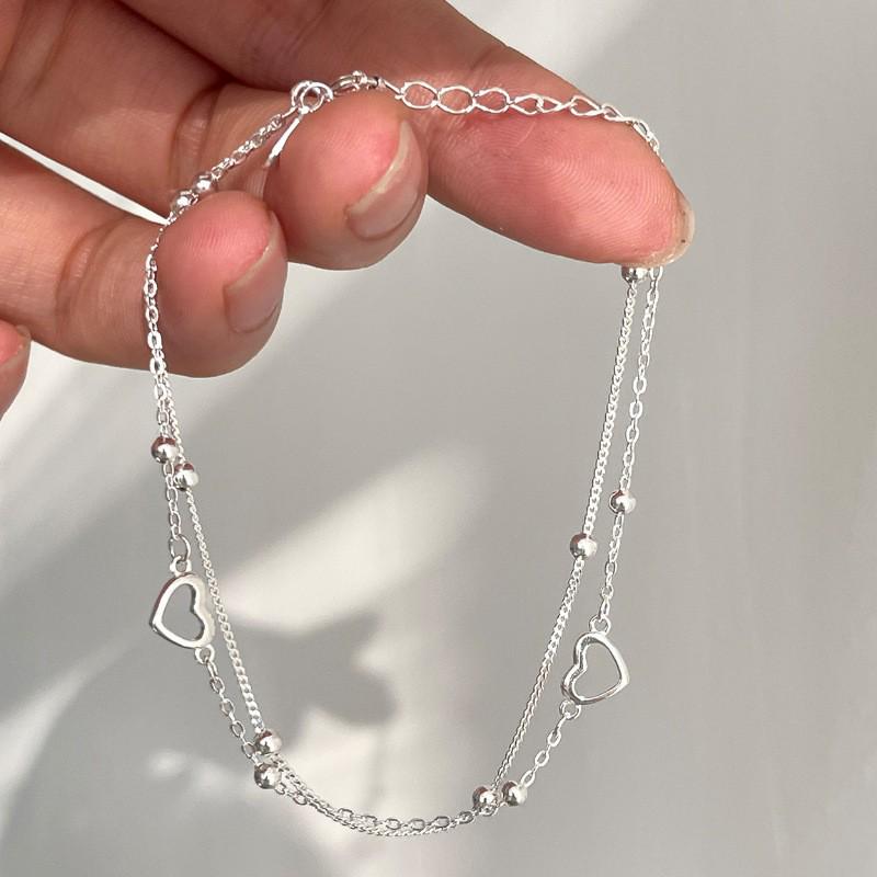Bracelet élégant en argent sterling avec perles – Cadeau de luxe léger et exquis pour petite amie et bijou tendance