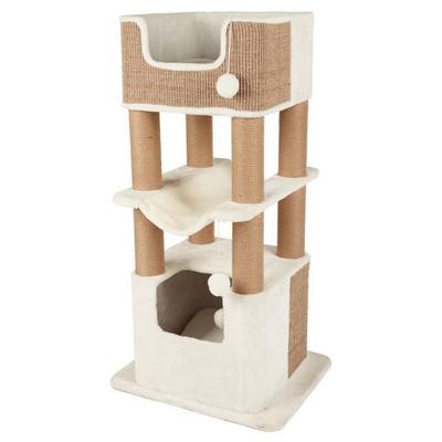 LUCANO kočičí strom - 110 cm - White/Taupe