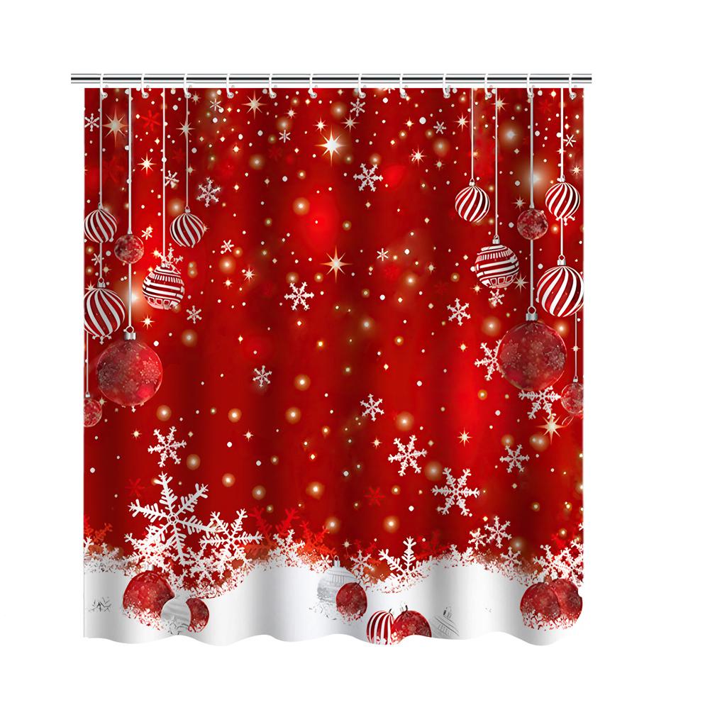 Merry Christmas /Santa Claus/Shower Curtains Holiday Farmhouse Home Fabric Bath Curtain Bathroom Decor/cow Print Blanket