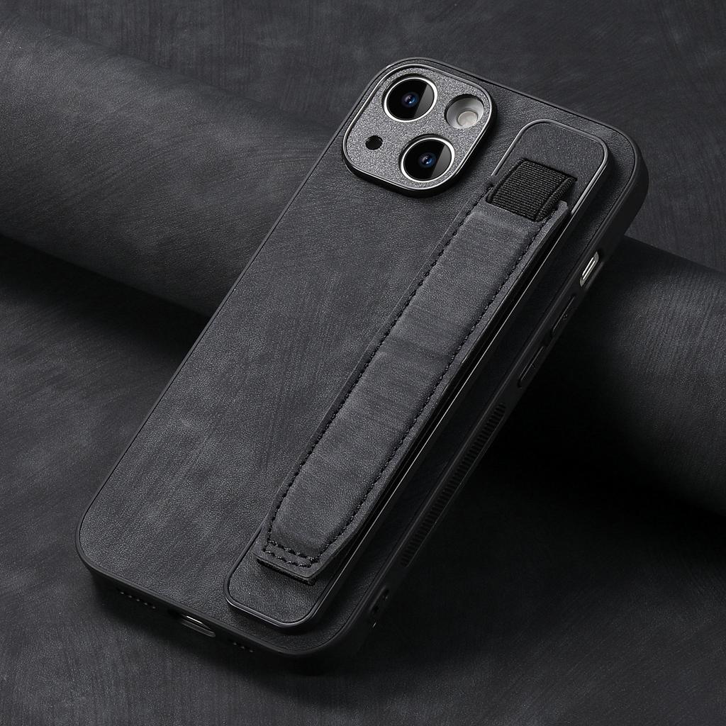 Geeignet für die Handyhülle Apple 16 Pro Max, Armband mit Ledermuster und Anti-Drop-Hülle für iPhone 15 Pro