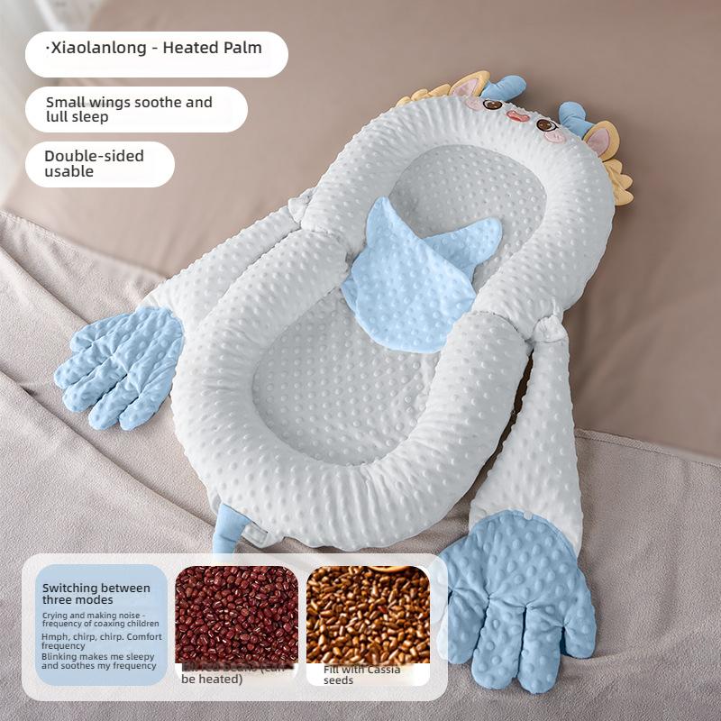 

Успокаивающая кроватка для новорожденных с наклонной подушкой и подставкой для ног и стойкой для игрушек для комфортного гнездышка Little Blue Dragon Single