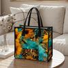 Sunflower Leopard Tote Bag Casual Large Capacity Shoulder Handbag for Daily Use Shopping Travel