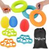 Set Of 9 Rubber Bands For Finger And Wrist Exercises - Hand Trainer