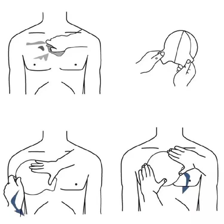 Square Medically Chest Seal Vented Dressing Bandages Chest Seal Vented First Aids Patches Outdoor Emergency Medically Tool