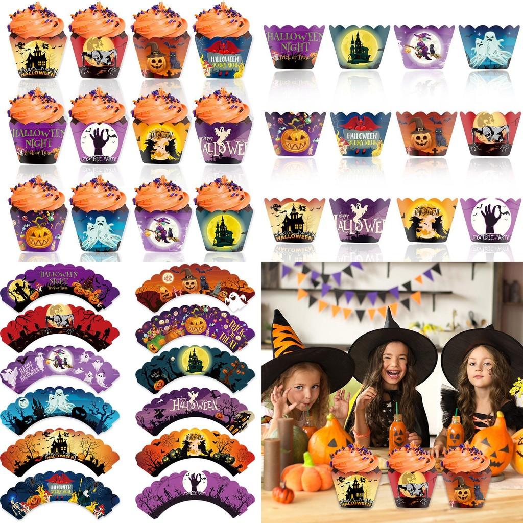 Halloween Border Cake Set With Paper Material For Venue And Party Decorations