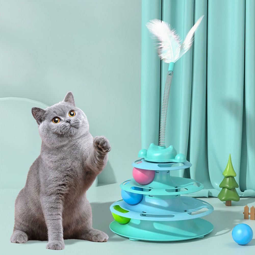 Physical Exerciser Kitten Toys 3 Layer Pet Plaything Fun Puzzle Game Cat Toy Tower  Multi-Cat