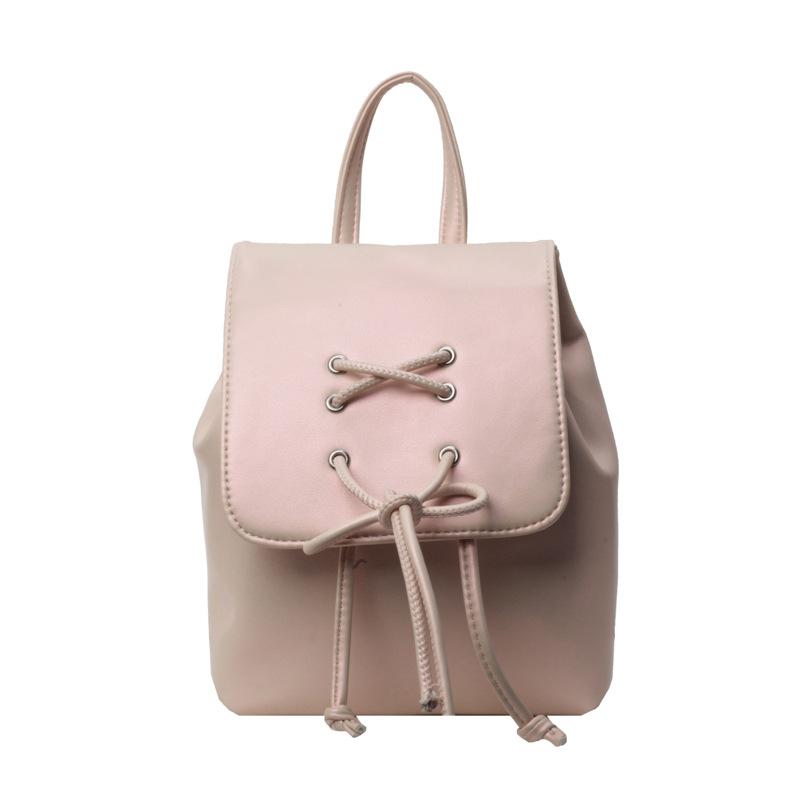 Bow double shoulder small bag women's new trendy fashion backpack cute portable shoulder bag schoolbag