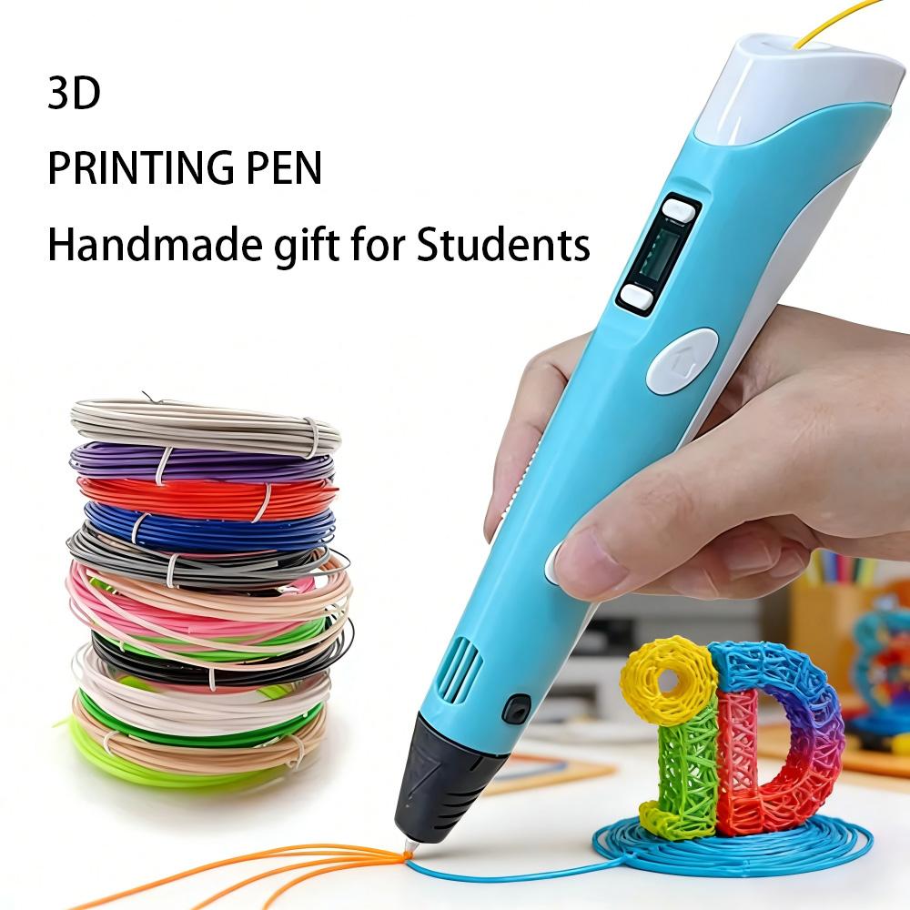 3D Printing Pen with 9M PLA Filament Safe High-Temp Graffiti Pen DIY Craft Drawing Pen for Kids Adults Christmas Birthday Gift
