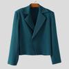 INCERUN Autumn Winter Men Long Sleeve Front Cross Cropped Short Blazer Coats