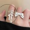 BF CLUB 925 Sterling Silver Rings For Women Girl Female Open Minimalist Retro Bow Ring Creative Anillos Bague Fine Jewelry