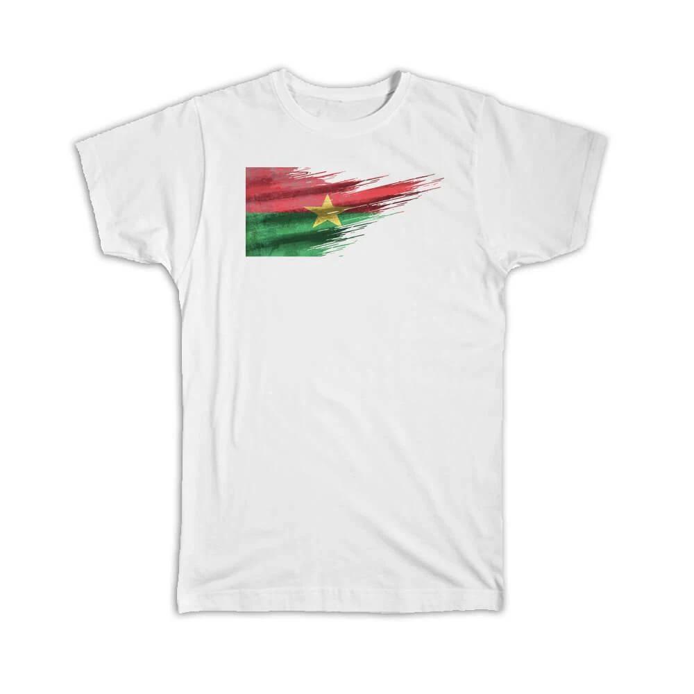 Gift T-Shirt : Burkina Faso Flag Modern Country Expat 4XL