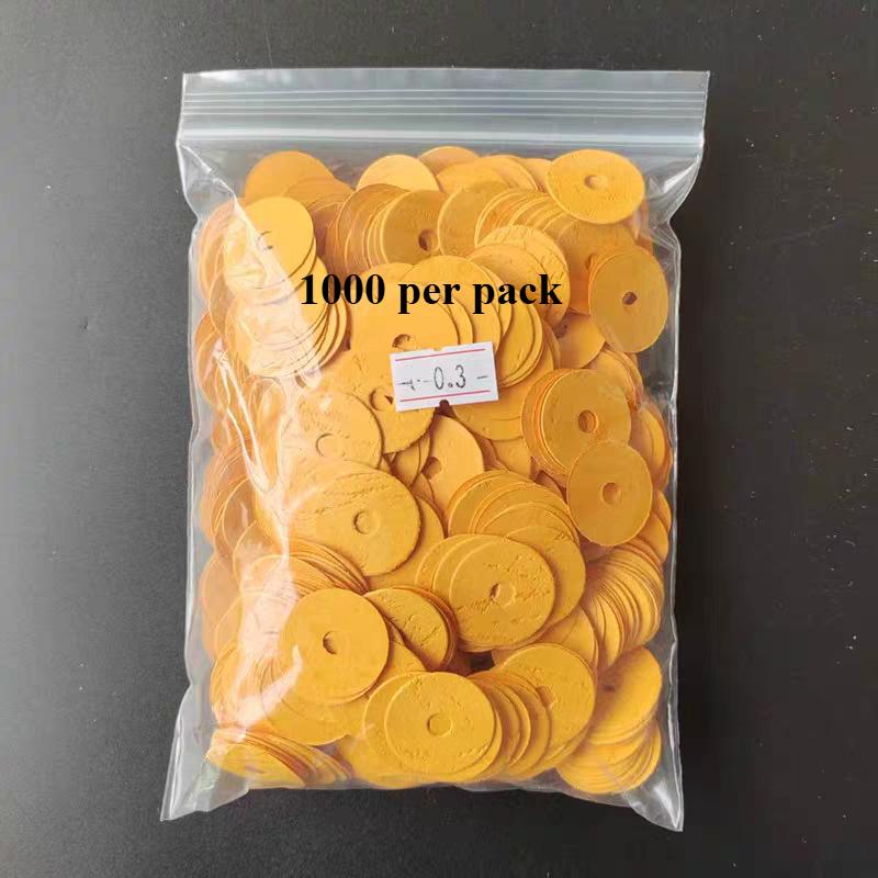 Piano accessories washers, key washers, paper washers, there are 1000 paper washers per pack.