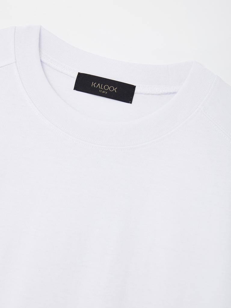IKALOOK Loose Fit Supima Cotton Long Sleeve T-Shirt Ctee108