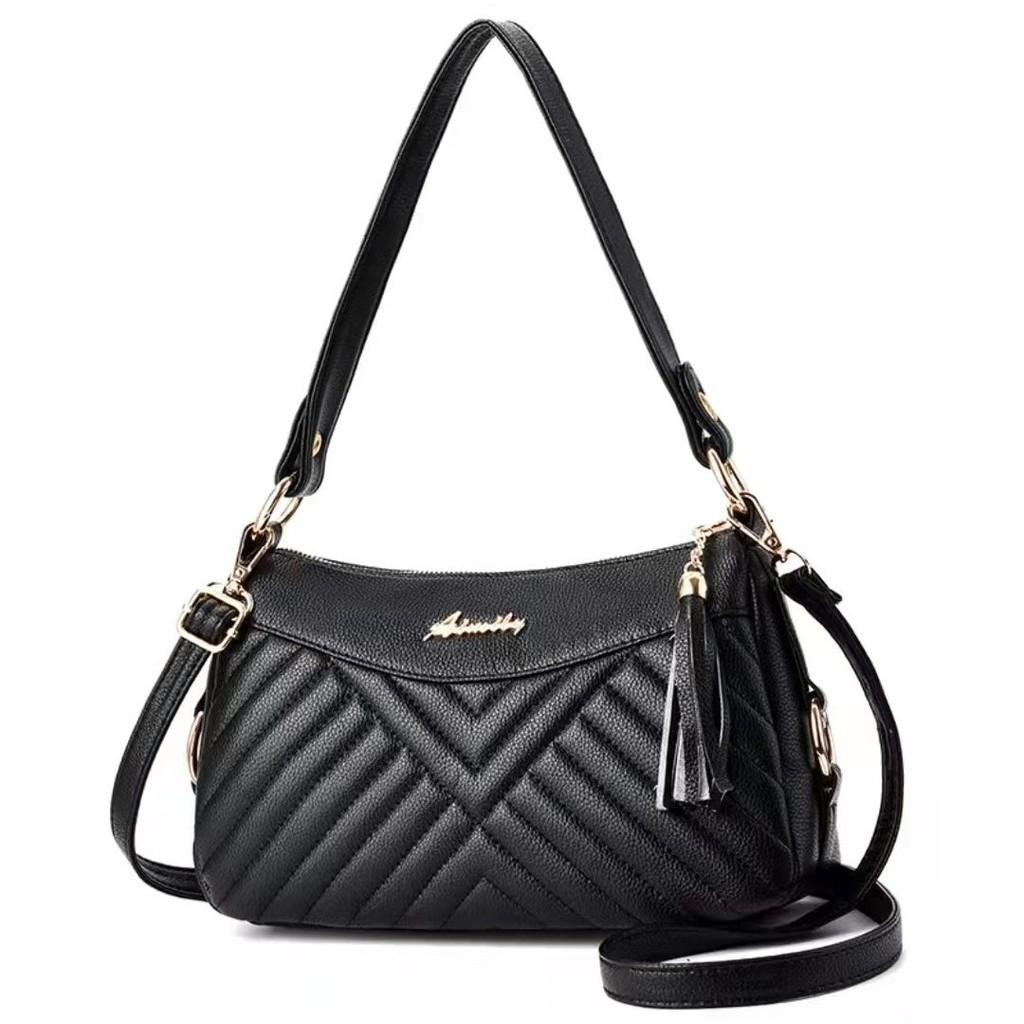 IELGY Women's Black Large Capacity Shoulder Crossbody Bag, Classic Daily