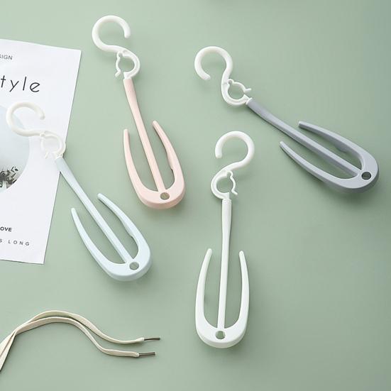 

2 шт. Уникальная вешалка держателя прочная регулируемая многоразовая универсальная штабелируемая сушилка для обуви для домашнего хозяйства