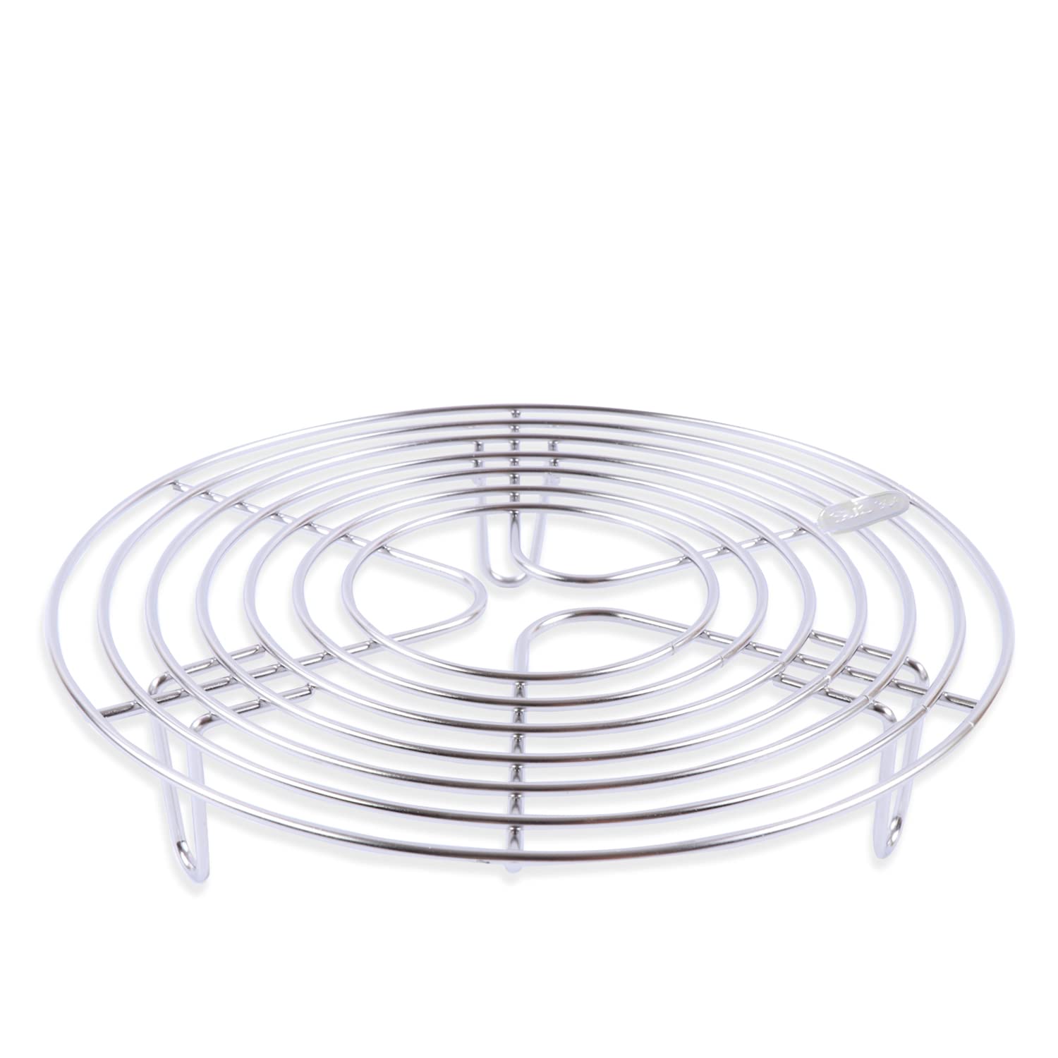 Steaming Steaming Steaming Dish Steel Steaming Stand [NMJ] Stand, Plate, [Silver/Stainless (20cm Diameter)]