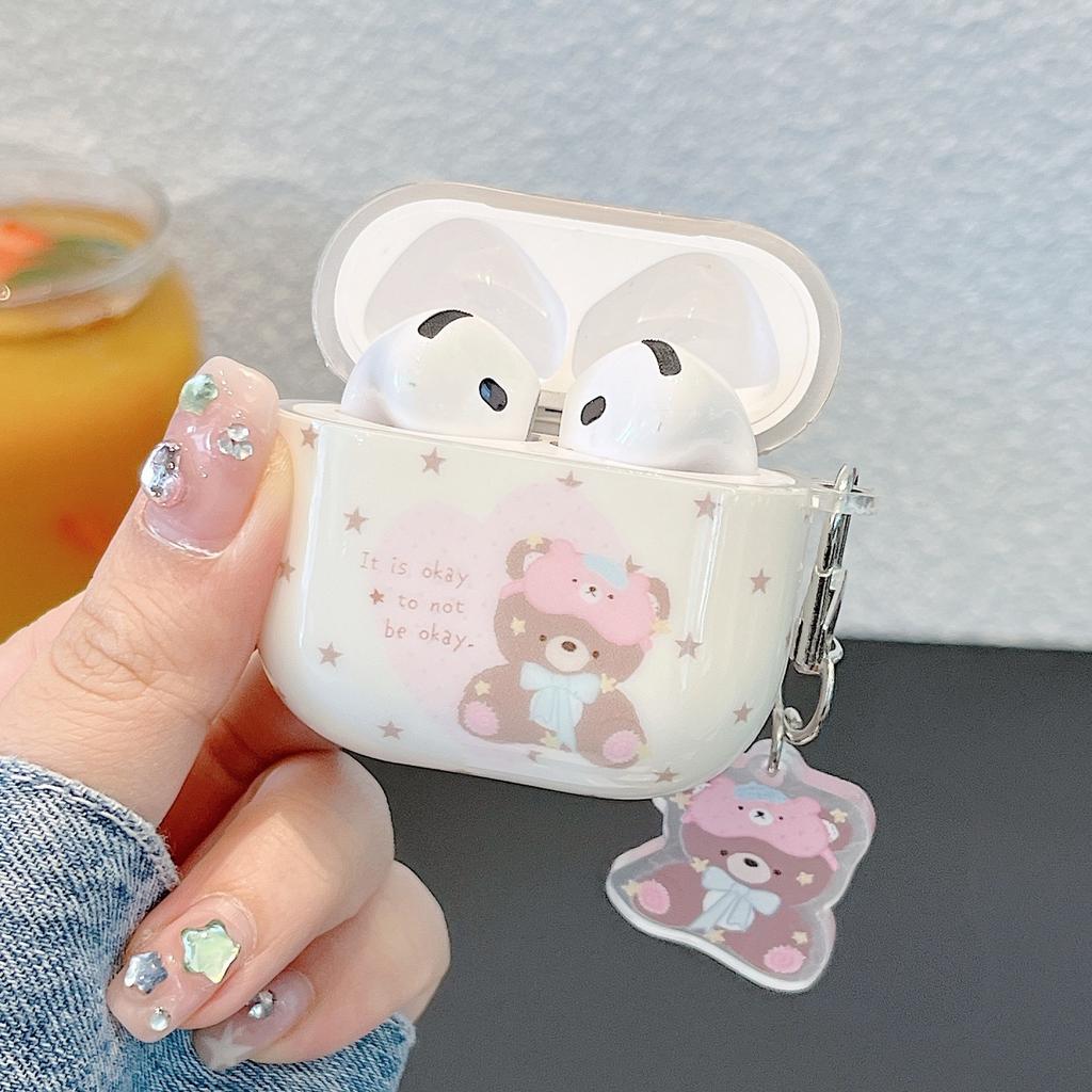 Star Bow Bear for AirPods 1 Protective Case Apple 1/1 Generation AirPods Pro1 Earphone Case