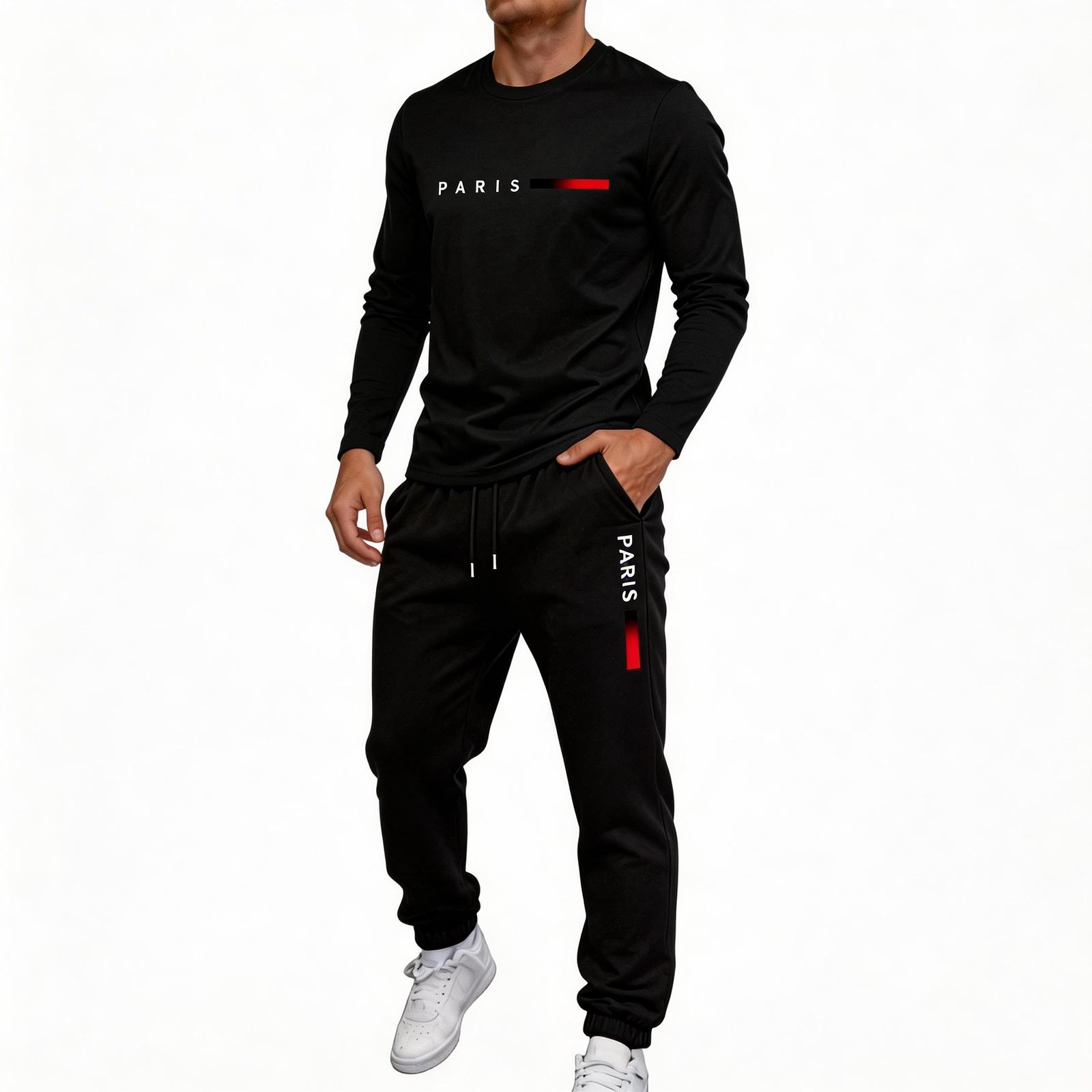 

Men s Outdoor Sports Casual Breathable Two-piece Set L