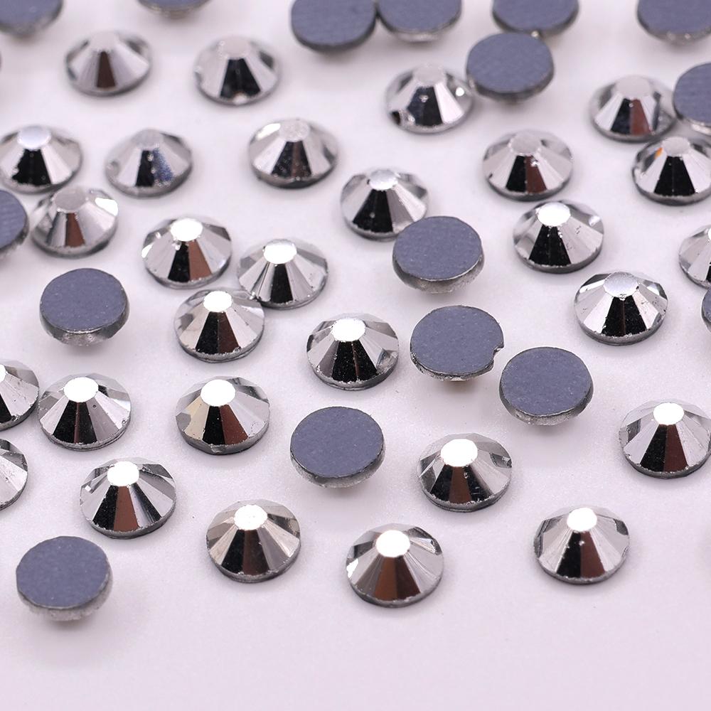 Wholesale SS4 SS6 SS8 Crystal AB Hot Fix Flatback Rhinestones Bulk , DIY Loose Hotfix Glass Rhinestones Hot Fix Crystal Stones SS4