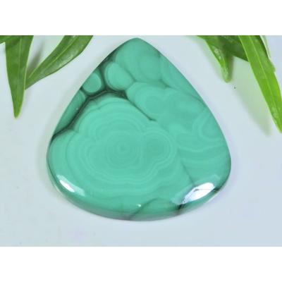 Natural Malachite Pear Cabochon Designer Loose Gemstone 95Cts. 39X43X05MM A-108