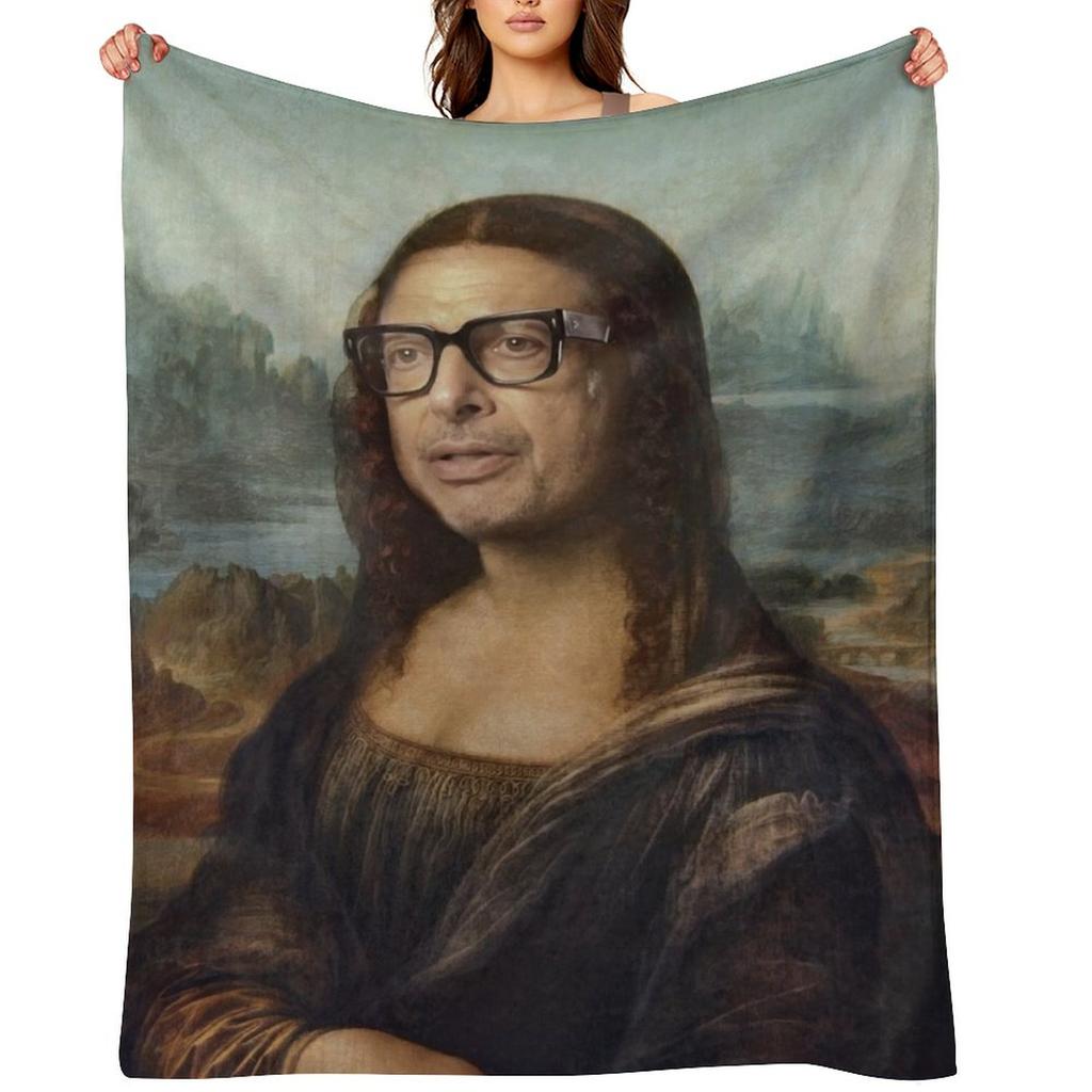 Mona Goldblum - Oil Painting Throw Blanket Plaid on the sofa Furry Luxury Thicken Single Blankets