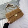 1Pc Ersatile Fashion Niche Large-capacity Tote Bag New Chain Diamond Shoulder Bag High-end Small Fragrant Messenger Bag