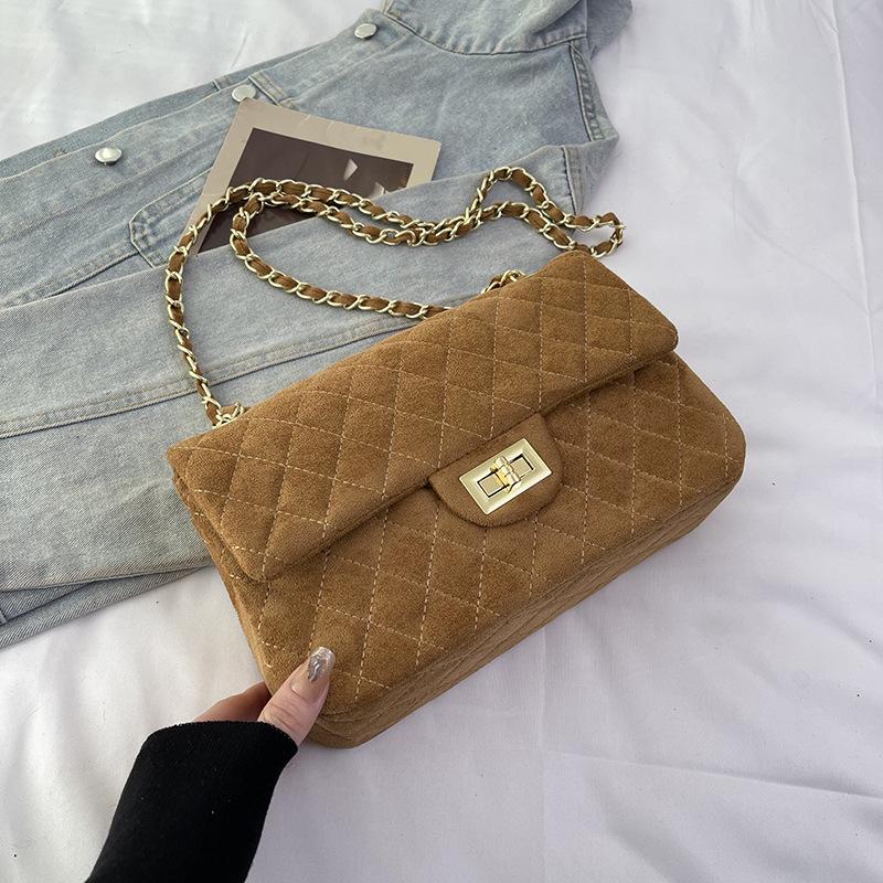 1Pc Ersatile Fashion Niche Large-capacity Tote Bag New Chain Diamond Shoulder Bag High-end Small Fragrant Messenger Bag