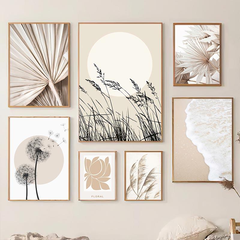 Dandelion Reed Flower Plants Leaves Canvas Wall Art Painting Abstract Nordic Posters And Prints Wall Pictures For Living Room