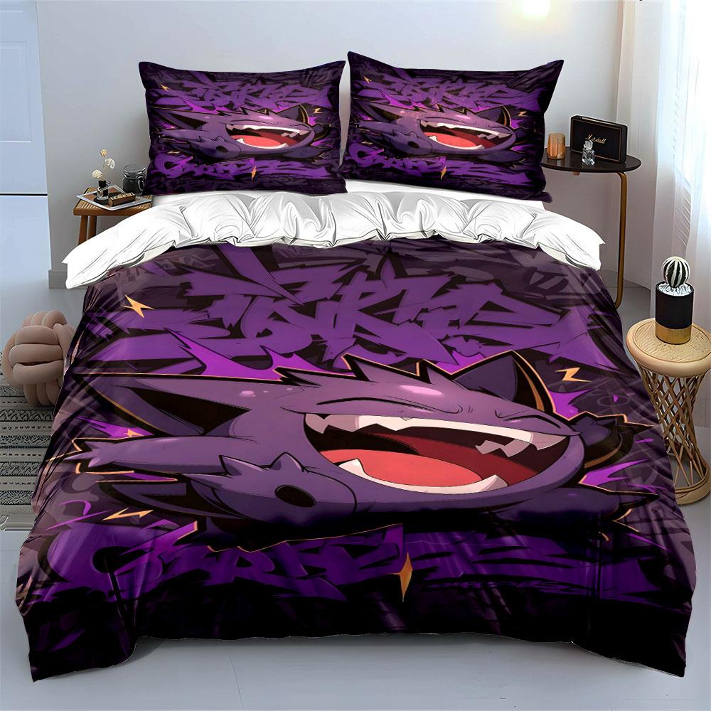 Vividly Mischievous Purple Chaos! Bedding Sets Duvet Covers Pillowcases(1* Duvet Cover 2* Pillowcases Without Duvet Insert)