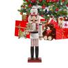 Christmas Nutcrackers 14 Inch Wooden Figure Model Christmas Nutcracker Soldier For Home Fireplace Shelves Birthday Party