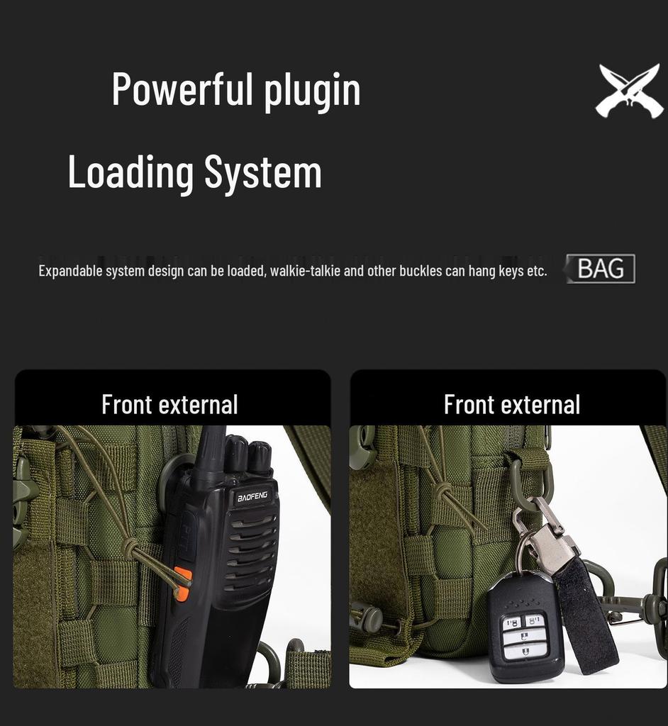 Men's Tactical Multifunctional Waist Bag - Outdoor Mountaineering & Cycling Pouch, Water Bottle Holder, Phone Bag, Crossbody Waist Belt.