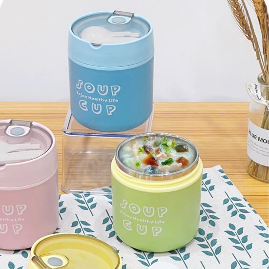 530ml Functional Insulated Food Jar Wide Mouth Stainless Steel Thermal Insulation