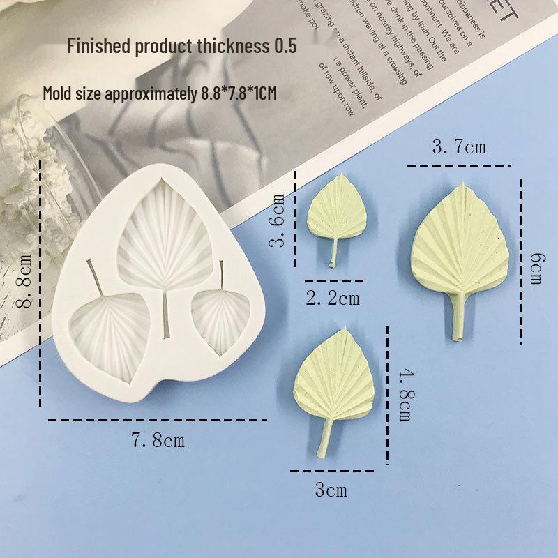 Forest Style Banana Leaf Silicone Molds for Cake and Chocolate Decoration