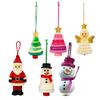 Yousheng DIY Button Christmas Ornament Kit Stacked Colorful Buttons Christmas Snowman/Santa/Angel/Tree Craft Making Set for Holiday Decor