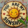 Vintage Round Iron Wall Art You Are My Sunshine Metal Sign Rustic Home Decor Gift