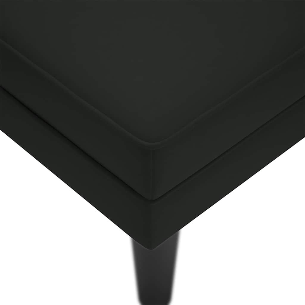 Chaiselongue with Cushion and Right Armrest Black Velvet