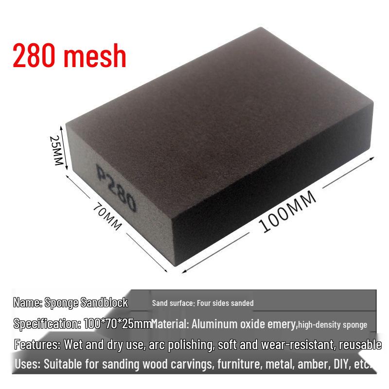 Elastic Diamond Sanding Block 100x70x25mm for Woodworking and Musical Instruments Polishing