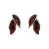 Autumn And Winter Leaf Stud Earrings Maillard Coffee Color New Year Earrings Fashionable Foreign Niche Design Advanced Drip Glaze Earrings