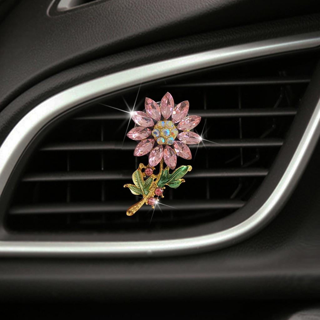 

Автомобильный зажим для ароматизатора воздуха Кристальный подсолнух Ароматерапия Освежитель Украшение StyleE