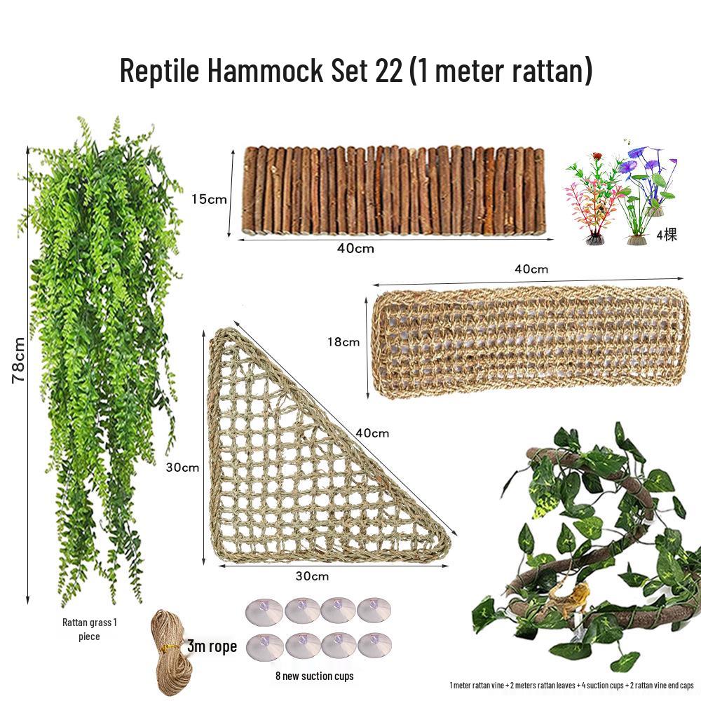 Reptile Habitat Decor: Simulation Vine with Lizard, Chameleon, Snake & Gecko Climbing Features