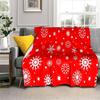 Snowflake Christmas Theme Flannel Throw Blanket Soft Lightweight Warm for Living Room Bedroom Bed Sofa Couch Kids Adults Gifts