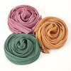 Newest Pleated Bubble Chiffon Instant Hijabs Plain Crinkle Shawls Scarf Lady High Quality Soft Thick Muslim Wraps 180*85Cm