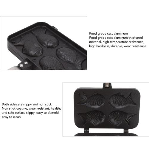 Taiyaki Mold, Taiyaki Fish Shape Cake Maker, Non-Stick Taiyaki Double Baking Pan, Waffle Baking Mold
