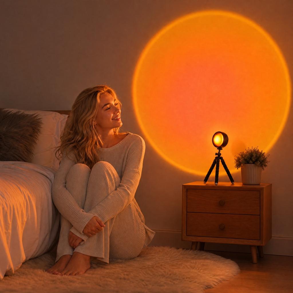Projector Lamp with Tripod Stand for Bedroom Living Room Decorative Lighting