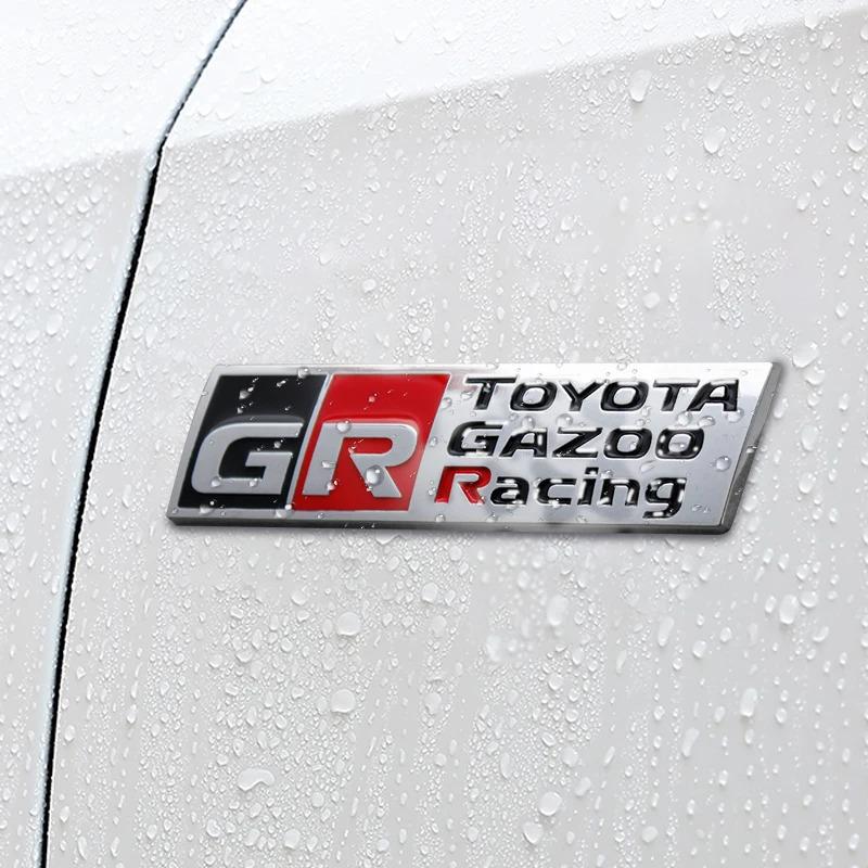 3D Metal GR Logo Car Emblem Stickers Decor Rear Tail Body Decals For Toyota GR Sport Yaris Corolla Hilux Supra C-HR Accessories