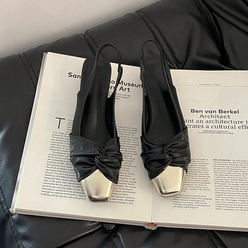 Gentle Design Bag Head Sandals Women's Summer Evening Shoes High Heels Cool Slippers Mary Jane Single Shoes