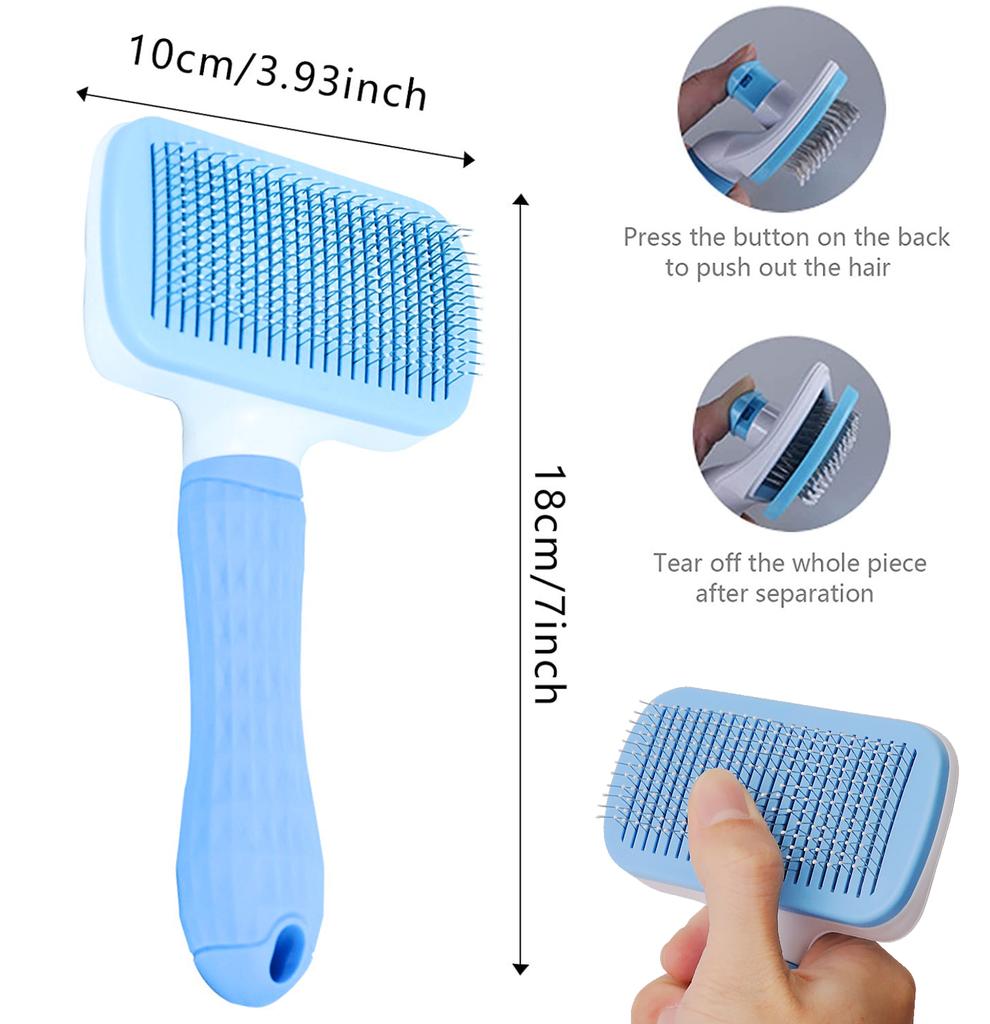 Anti-hair Brush for Dogs and Cats,ing and Maintenance Comb for Long-haired Dogs, Removes Hair, Cleaning Brush for The Bath, Pet Accessories for Dogs