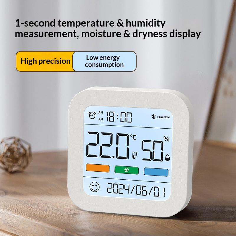 Bluetooth Digital Hygrometer Thermometer with Color Screen Large Display Indoor Temperature Humidity Monitor & Magnetic Back