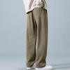 Men's Spring and Autumn New Solid-color Casual Pants Loose Straight Drape Wide-leg Pants Drawstring Youth Sweatpants