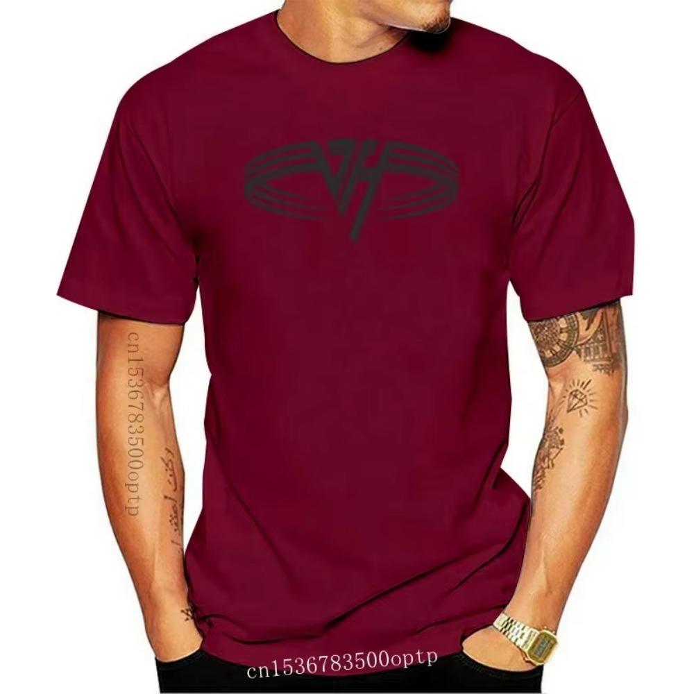 New 2021 Men Print Van Halen Band Fashion White T Shirt Summer O Neck Short Sleeves T-shirt